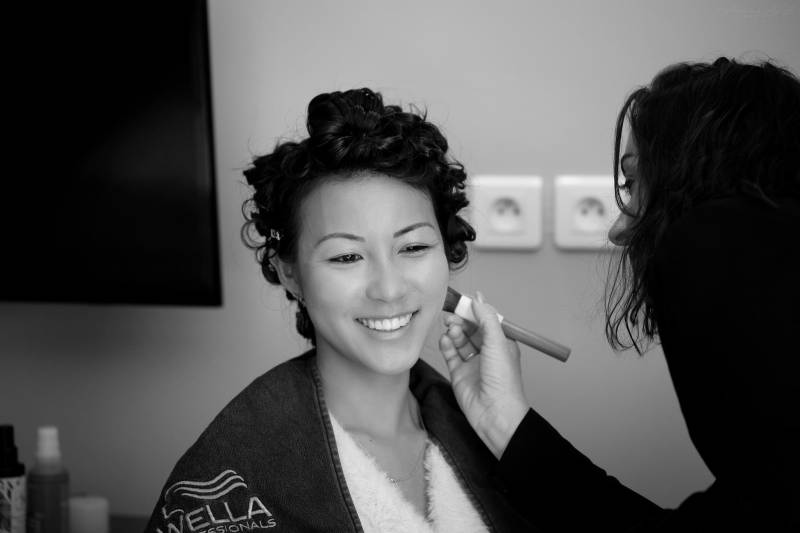 Maquillage de mariée dans notre institut de beauté à Coudoux